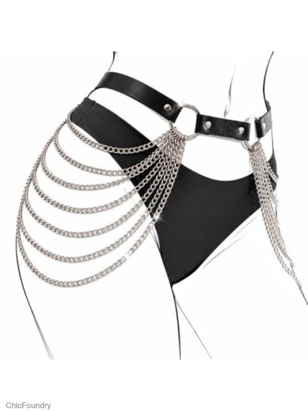 Punk Waist Chain Belt Harness Goth Rave Festival Body Chain